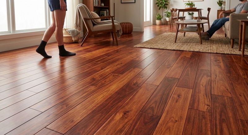 Cherry Floor Installation in Old Orchard Beach, ME