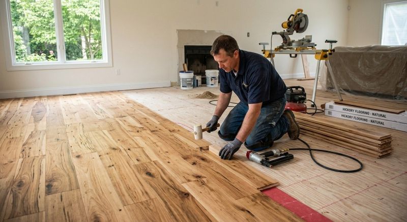 Hickory Floor Installation in Scarborough, ME