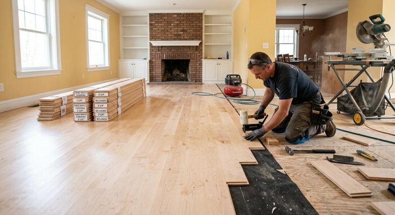 Maple Flooring Installation in Kennebunk, ME