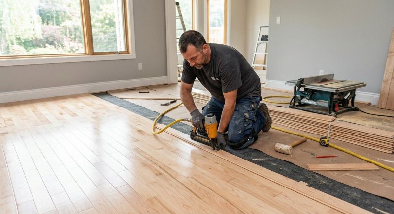 Maple Flooring Installation in Kennebunk, ME