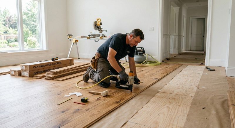 Oak Floor Installation in East Waterboro, ME