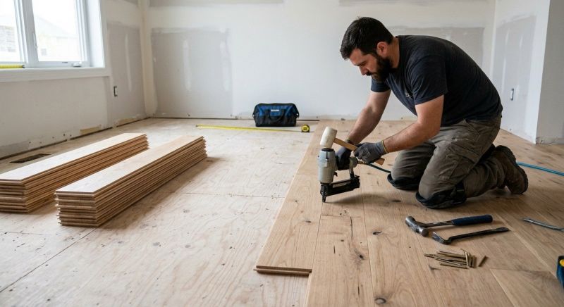 Oak Floor Installation in Freeport, ME