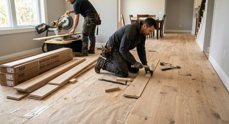 Oak Floor Installation in Freeport, ME