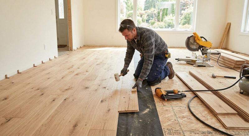 Oak Floor Installation in Kennebunk, ME