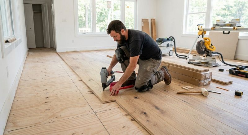 Oak Floor Installation in Limerick, ME