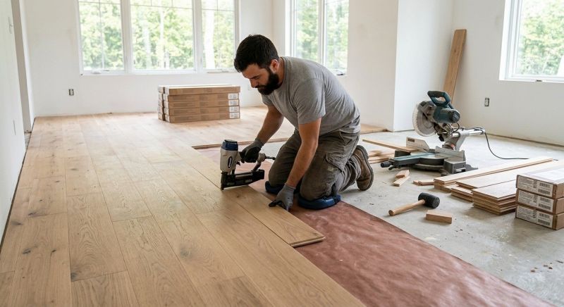 Oak Floor Installation in Yarmouth, ME