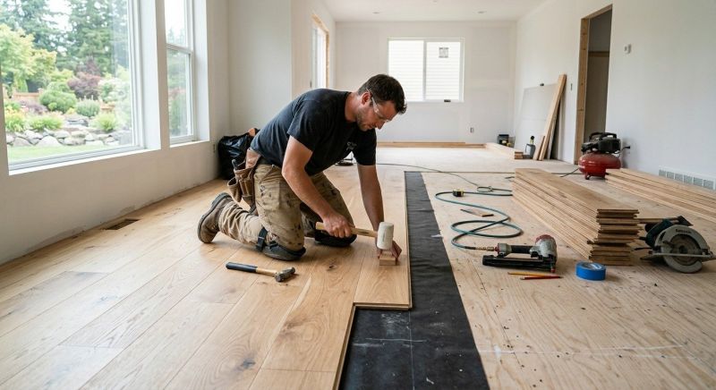 Oak Floor Replacement in Scarborough, ME