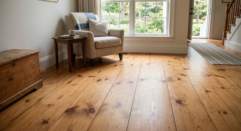 Pine Floor Installation in Scarborough, ME