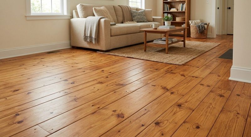 Pine Floor Installation in Scarborough, ME