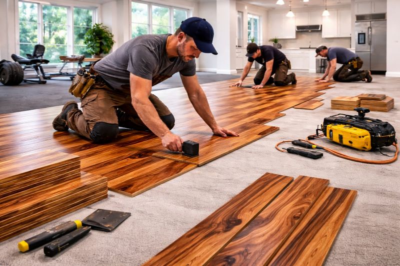 Teak Flooring Installation in Scarborough, ME