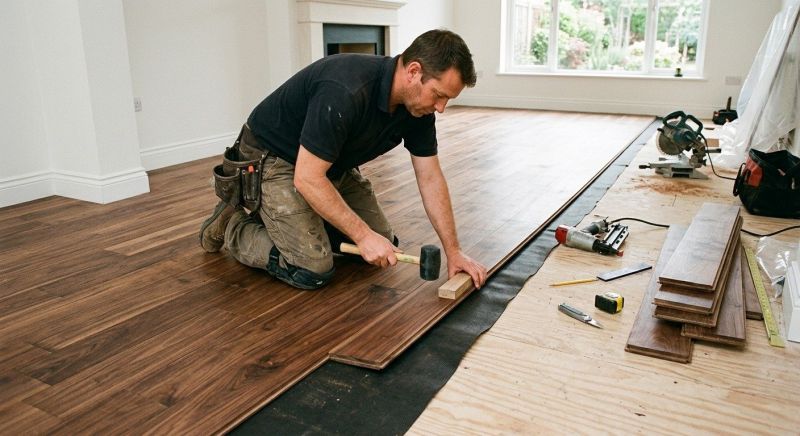 Walnut Flooring Installation in Scarborough, ME