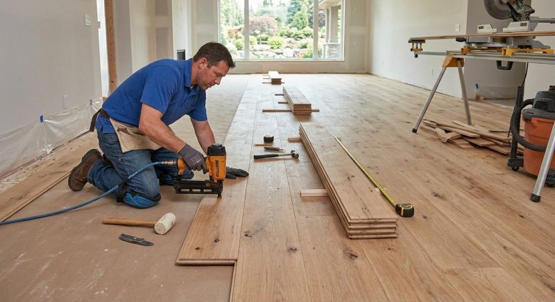 Wide Plank Floor Installation in Scarborough, ME