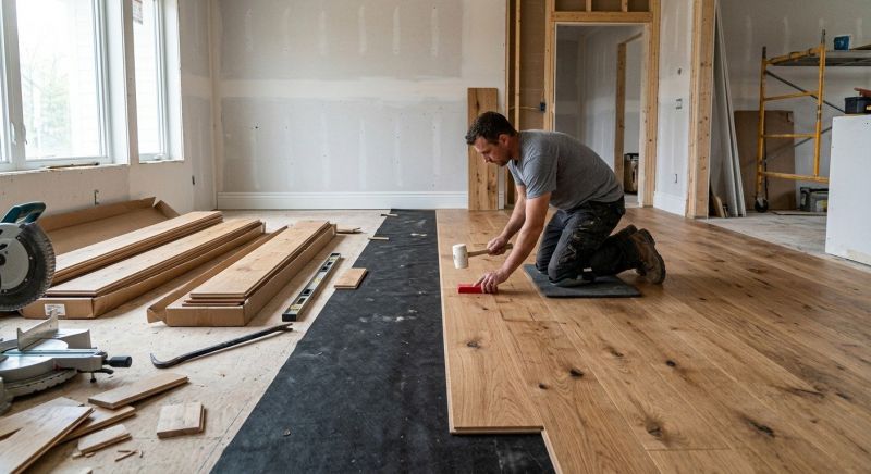 Wide Plank Floor Installation in Scarborough, ME