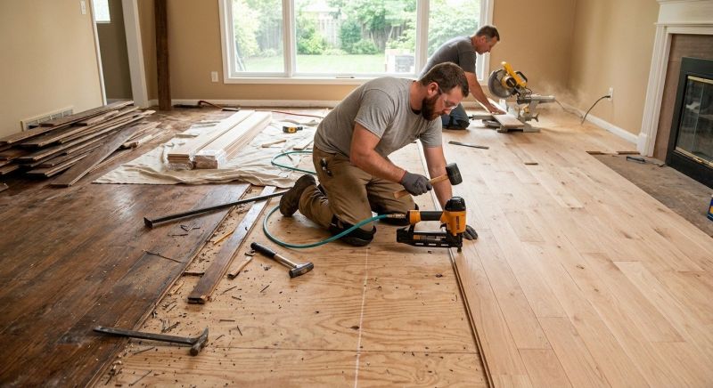 Wood Floor Replacement in Windham, ME